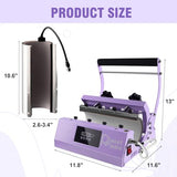 PlanetFlame Tumbler Heat Press Machine 110V Tumbler Mug Press for 30oz 20oz 16oz Sublimation Straight Skinny Tumblers Glass Jar Cans & 11-15oz Mugs, DIY Cup Heat Press Transfer Print, Purple PlanetFlame