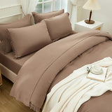 Andency Taupe Queen Size Comforter Set with Sheets - 7 Pieces Boho Tassel Bed in a Bag Soft Lightweight Bedding Sets, Taupe Fringe Bed Set with Comforter, Sheets, Pillowcases & Shams Andency