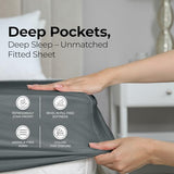 Utopia Bedding King Fitted Sheet - Bottom Sheet - Deep Pocket - Polyester - Shrinkage and Fade Resistant - Easy Care -1 Fitted Sheet Only (Grey) Utopia Bedding