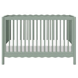babyletto Swell 4-in-1 Convertible Crib with Toddler Bed Conversion Kit in Light Sage, Greenguard Gold Certified babyletto