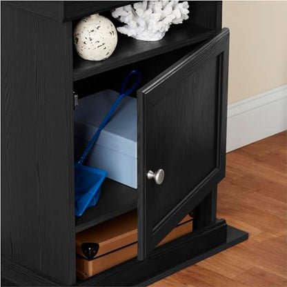 Ollie & Hutch Flipper 10/20 Gallon Aquarium Stand, Black Oak - WoodArtSupply