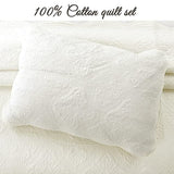 Cozy Line Home Fashions 100% Cotton Medallion Off White Matelasse Embossed Bedding Quilt Set, Reversible Lightweight Bedspread, Coverlet for All Season (Blantyre - Ivory, King - 3 piece) Cozy Line Home Fashions