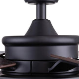 Honeywell Ceiling Fans Carnegie Industrial 52 Inch Ceiling Fan with Light, Remote Control Fan, LED Indoor Fan with 5 Blades, Gray Pine and Brown Chestnut Blade Finish Options, Matte Black (50614-01) Honeywell