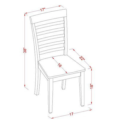 East West Furniture POML5-SBR-W 5 Piece Modern Set Includes an Oval Wooden Table with Butterfly Leaf and 4 Dining Room Chairs, 42x60 Inch - WoodArtSupply