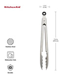 KitchenAid Stainless Steel Utility Tongs, 12 Inch KitchenAid