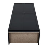 Manhattan Comfort Cornelia Modern Storage Cabinet with Doors and Shelves 2.0 - Tall Freestanding Wardrobe Closet with 4 Adjustable Cubbies for Bedroom or Linen Use, Set of 1, Black Manhattan Comfort