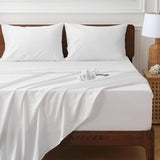 HYPREST Extra Deep Pocket King Sheet Sets Fits 18"-24" in Deep Mattress -100% Cotton King Sheet Set,White Hotel Luxury Soft Wrinkle Free Cooling Sheet Sets for King Bed Deep Pocket HYPREST