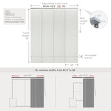 GoDear Design Adjustable Sliding Panel Track Room Dividers 45.8"- 86" W x 96" H, Extendable Vertical Blinds for Sliding Glass Doors Windows Wall Partitions, Trimmable Fabric Panel Curtains, Serenity GoDear Design