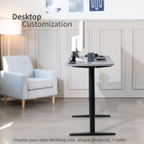 VIVO Electric Single Motor Standing Desk Frame for 41 to 74 in Table Tops, Memory Height Adjustment, Frame Only, Black, DESK-E151EB VIVO