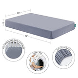 Biloban 3-Piece Toddler Sheet Set Microfiber, Toddler Bedding Set Includes Crib Mattress Sheet, Flat Sheet and Envelope Pillowcase, Silky Soft, Breathable and Lightweight, Grey Biloban