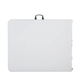 Lakhow Folding Table 6ft Plastic Folding Table Indoor & Outdoor for Picnic, Camping,BBQ and Party, with Powder Coated Steel Legs and Built in Carry Handle, White Lakhow