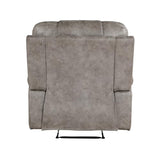 Lexicon Manual Recliner Chair, Home Theater Seating Recliner Armchair, Polished Microfiber Wall Hugger Manual Reclining Sofa Chair for Living Room/Office/Apartment, Grayish Brown