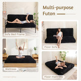 YOSHOOT 6 Inches Futon Mattress Full Size, Thick Futons Sofa Bed Couch, Floor Mattress for Adults, Shredded Foam Filling(Frame Not Included), Medium Firm YOSHOOT