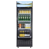 VEVOR Commercial Merchandiser Refrigerator, 6.8 Cu.Ft / 195L Beverage Refrigerator Cooler Merchandiser, Glass Door Display Refrigerator Upright Fridge with 3 Adjustable Shelves, Customizable Lightbox VEVOR