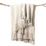 lifein Throw Blanket for Couch-Soft Boho Bed Throw Blankets,Cozy White Chenille Knitted Throw,Small Knit Farmhouse Lightweight Blanket&Throw for Summer,Woman,Chair,Sofa,Home Decor(White/Cream,60*80") lifein