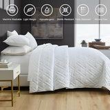 HORIMOTE HOME Quilt Set Twin Size White, Classic Geometric Diamond Stitched Pattern, Ultra Soft Microfiber Lightweight Bedding Set Bedspread Coverlet for All Season (1 Quilt and 1 Pillow Sham) HORIMOTE HOME