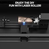 Gluwphy Laser Rotary Roller for Gluwphy Laser Machine，Laser Engraver Y-axis Rotary Module Engraving Module for Engraving Cylindrical Objects Cans 360°, Wine Glass, Tumbler, Ring Gluwphy