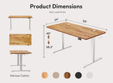FEZIBO Standing Desk, 55 × 24 Inches Electric Height Adjustable, Sit and Stand Up, Computer Office Desk with Splice Board, Light Rustic FEZIBO