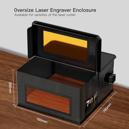 Mxaprin Laser Engraving Machine housing, Foldable Simple Laser Cutting Machine Protective Cover with Fan and air Duct, Smoke-Proof, Eye Protection, Suitable for Most Laser Engraving Machines Maxaprin