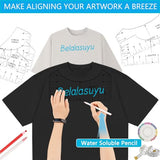 12Pcs Tshirt Ruler Guide for Vinyl Alignment, T Shirt Rulers to Center Designs Pocket Logo, Fit for Heat Press, Alignment, Children Youth Adult, Front and Back Measurement Belalasuyu