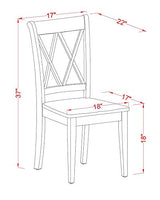 East West Furniture VACL9-LWH-W 9 Piece Dining Table Set Includes an Oval Dining Room Table with Butterfly Leaf and 8 Wood Seat Chairs, 40x76 Inch, Linen White East West Furniture