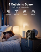 SinKeu E150 Portable Power Station 150W 122.8 Watt Hours LiFePO4 Battery Power Bank Camping Solar Generator with 110V AC Outlet(USB*2 DC*2 USB-C) Flashlight for Outdoor Home Travel Emergency(Black) SinKeu