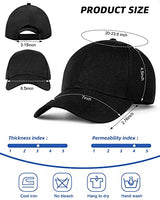 Handepo 24 Pcs Blank Baseball Cap Adjustable Back Strap Plain Blank Camouflage Hat Unisex Baseball Cap for Trucker Men Women(Black) Handepo