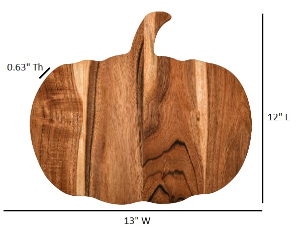 Halloween Pumpkin Shaped Wood Cutting Board for kitchen Decoration, Gothic Cutting Boards with Handle, Charcuterie Wooden Boards, Serving Platter (Pumpkin Board 12"L x 13"W)