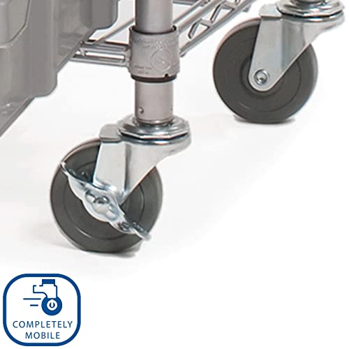 Seville Classics Heavy Duty NSF Bin Rack Solid Steel Wire Shelving Storage Unit, Patented Organizer for Garage, Warehouse, Office, Restaurant, Seville Classics