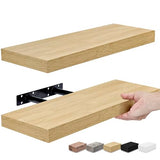 Sorbus Maple Wood Floating Shelves – Versatile Wall-Mounted Storage for Home Decor (2 Pack) Sorbus