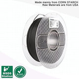 AMOLEN 3D Printer Filament, Metal PLA Filament 1.75mm with Magnetic, Contains 20% Metal Iron Powder, Apply to Polishing, Matte Black PLA 3D Printing Filament +/- 0.02mm, 1kg/2.2lbs AMOLEN