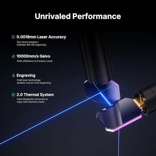 ComMarker X 6W UV Engraving Machine, 3D Internal Engraving, Auto-Focus with LiDAR Ranging System, 10,000mm/s Engraving System, On-Site & Small-Batch Ready Engraving Machine ComMarker