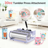 Slendor Heat Press Machine Sublimation Heat Press 360° Swing Away Heat Transfer Digital T-Shirt Pressing with 30OZ 20OZ Tumbler Press, Multifunction Combo for Hat Cap Plate 12''X15'' 5IN1 Lavender Slendor