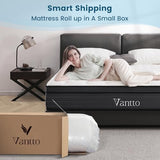 Vantto King Size Mattress, 12 Inch Hybrid Memory Foam Mattress with Pocket Springs for Motion Isolation Pressure Relief, CertiPUR-US Vantto