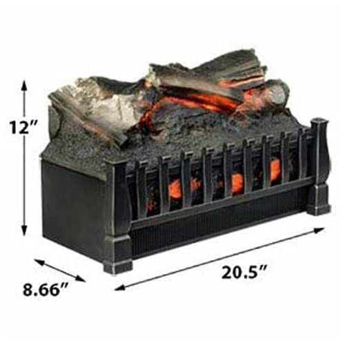 Duraflame 20" Electric Fireplace Log Set Insert and Fire Crackler Combo with Infrared Quartz Set Heater and Realistic Ember Bed and Logs - DFI021ARU-CSFC