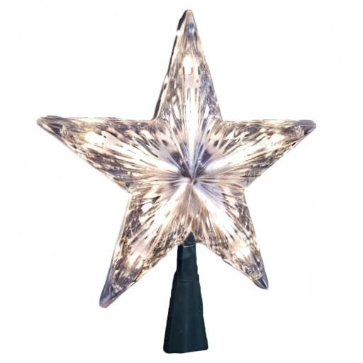 Kurt Adler Star Treetop 10-Light Set, 7-Inch, Clear Kurt S. Adler