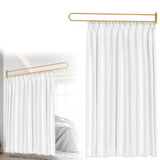 GSYUWIH U-Shaped Room Divider Curtains,Privacy Room Divider,Metal Support Wall Mounted Curtains,Blackout Ceiling Track Curtain with Hooks for Soundproofing for Beauty Salon Fitting Rooms Bedroom GSYUWIH
