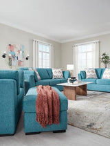 Signature Design by Ashley Keerwick Scandinavian Loveseat with 4 Toss Pillows, Blue Signature Design by Ashley