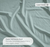 Fitted Twin XL Sheet - 4 Way Stretch Sheet with 360° Elastic Band - Upto 15" Deep Pocket Fitted Bottom Sheet - Ultra Soft, Fade Resistant, Breathable & Anti Shrink - Perfect for Dorm Rooms - Cool Blue LANE LINEN