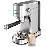 wirsh Espresso Machine,20 Bar Espresso Maker with Commercial Steamer for Latte and Cappuccino, Expresso Coffee Machine with 42 oz Removable Water Tank,Stainless Steel (Home Barista) wirsh