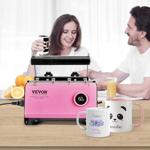 VEVOR Tumbler Heat Press Machine, Tumbler Press for 30OZ 20OZ Sublimation Straight Skinny Tumblers, with Knob Control Temp&Timer Setting for 11-16oz Mugs, Mug Press with Paper Heat Tape Glove - WoodArtSupply