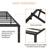 XXF Bed Frame, Metal Platform Bed Frame No Box Spring Needed, Bed with Heavy Duty Strong Support Slats, Noise Free, Easy to Assembly, Under Bed Storage (14 Inch, Twin) XXF