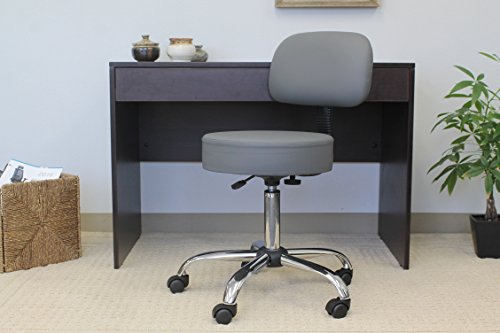 Boss Office Products Be Well Medical Spa Professional Adjustable Drafting Stool with Back, Grey (B245-GY) Boss Office Products