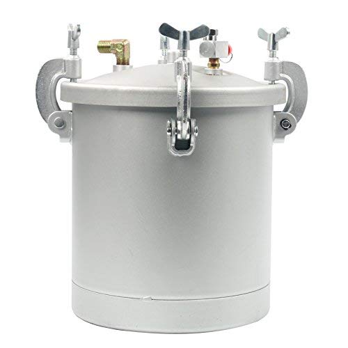 2 1/2 Gallon 10L High Pressure Pot Air Paint Spray Gun, Pressure Tank with Spray Gun and 13-Feet Dual Hose Industrial Painting Painter YaeTek