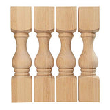 CAROLINA LEG CO. Countryside Pine Chunky Bench Legs - Perfect for Farmhouse Coffee Tables - Set of 4 - Made in NC - Dimensions: 3.5" x 16" CAROLINA LEG CO.