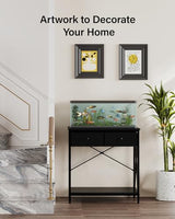 FILKO Aquarium Stand 20-29 Gallon, Metal Gallon Fish Tank Stands with Accessories Storage, Turtle/Reptile Terrariums Table,Breeder Tank Stand,Easy to Assemble(Tank not Included) (Black, 29 Gallon) FILKO