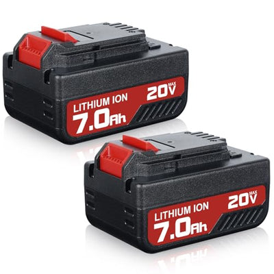 GROWFEAT 2Pack 7.0Ah Battery Replacement for Porter Cable 20V Battery, Compatible with PCC685L PCC680L PCC682L PCC685LP Replace for Porter Cable 20-Volt Lithium-ion Battery