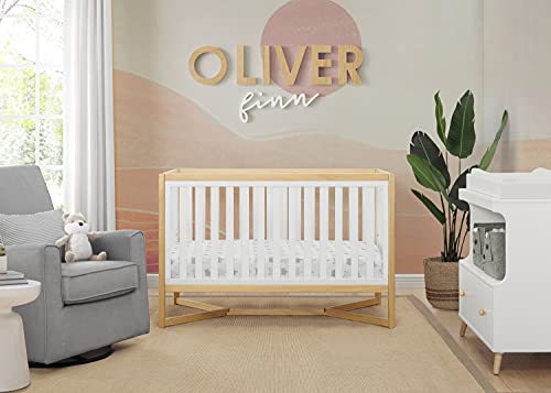 Delta Children Tribeca 4-in-1 Baby Convertible Crib, Bianca White/Natural - WoodArtSupply