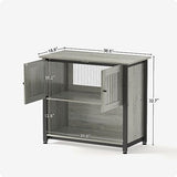 Tatub 40-50 Gallon Fish Tank Stand with Cabinet, Metal Aquarium Stand for Accessories Storage, Reptile Tank Turtle Terrariums Table Bearable 1000LBS, Accommodates 2 Aquariums, Grey Tatub