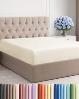 Full Fitted Bed Sheet - Bottom Single Fitted Sheet Only - Ultra-Soft Hotel Luxury Bedding w/ 8-16 Inch Deep Pockets - Breathable, Cooling & Wrinkle Free - Easy-Fit, Fade & Shrink Resistant - Off White CGK Unlimited